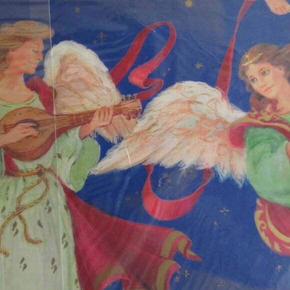 Ambassador Hallmark Christmas Holiday Gift Wrap Vintage Musical Angels NEW - Picture 4 of 6